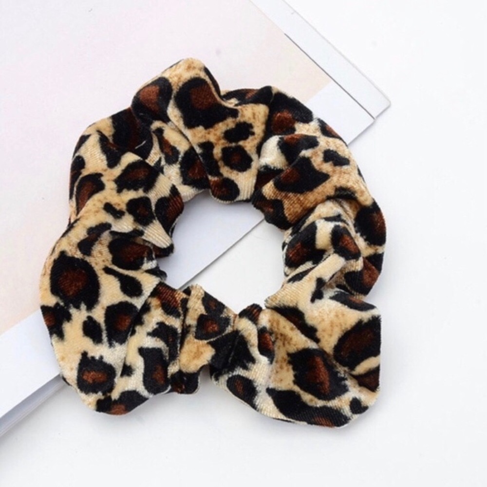 Velvet Leopard Statement Hair Tie